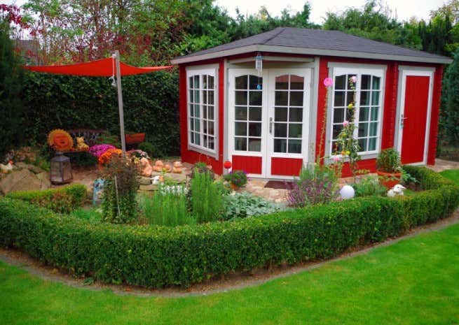 Photo du client: Abri de jardin pentagonal Josephine-40 avec extension