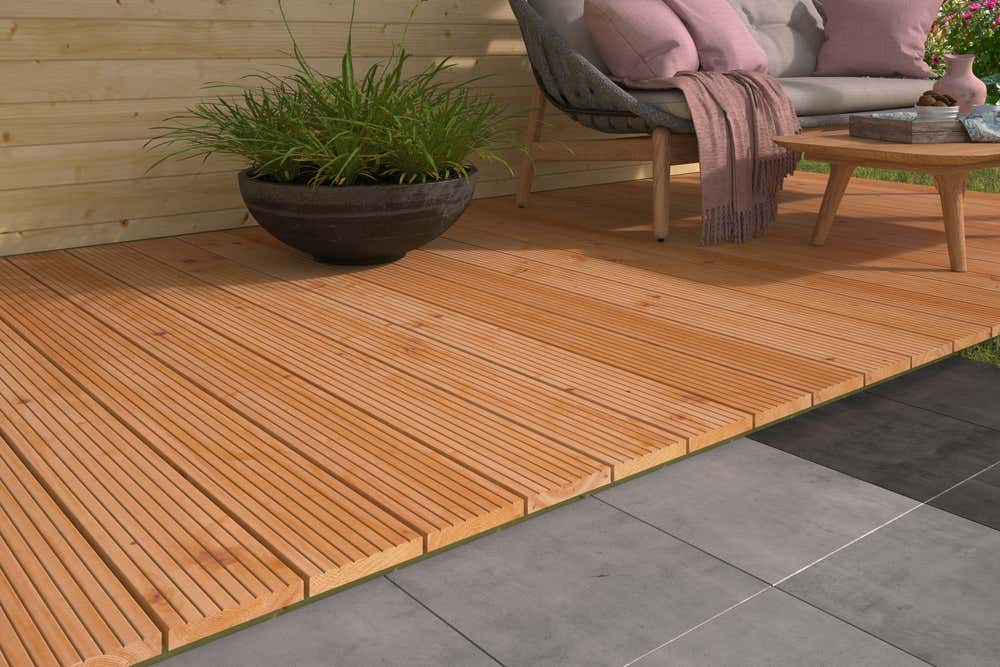 Set de planches de terrasse en bois Douglasie