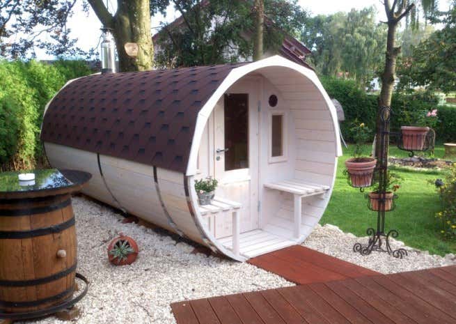 Photo du client: Sauna tonneau Max FinnTherm