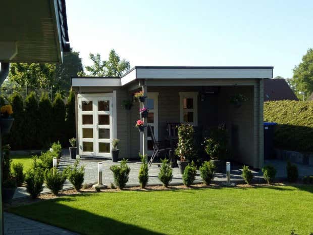 Photo du client: Abri de jardin pentagonal Lindau-40 avec annexe
