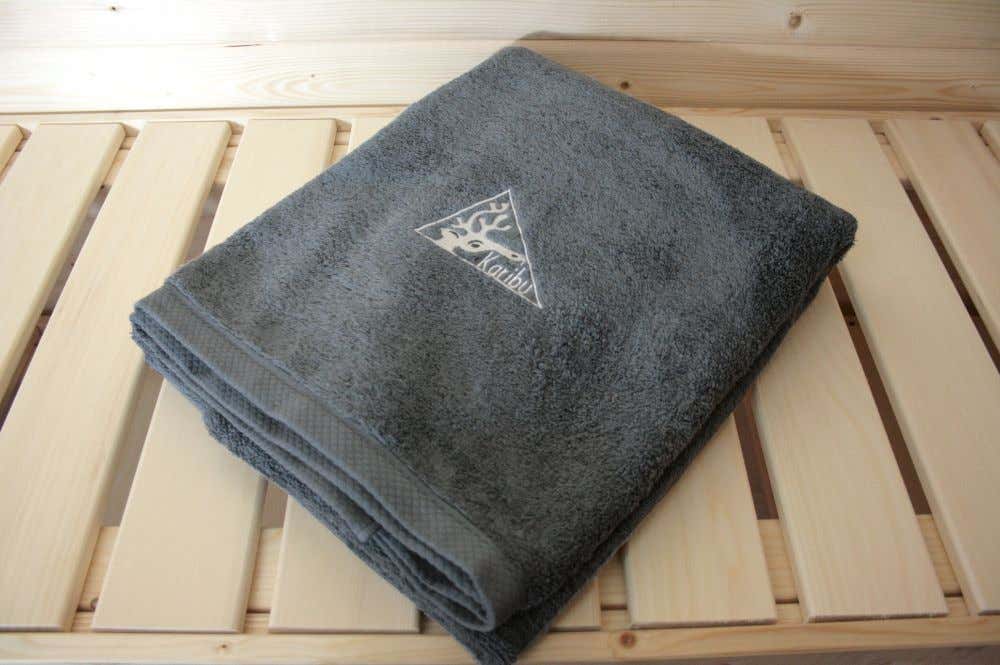 Serviettes de toilette grises (2x)