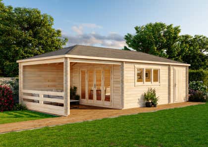 Abri de jardin modèle Montana-44 avec extension