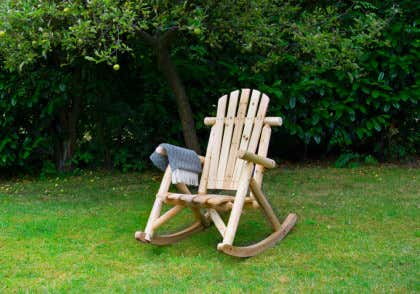 Houten schommelstoel