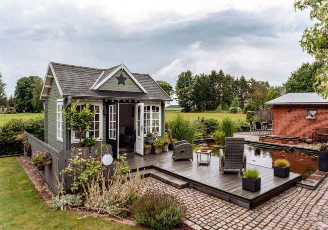 Klant afbeelding: Tuinhuis CLOCKHOUSE® 44 Royal ISO