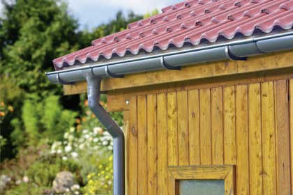 Set de gouttières RG 75 anthracite métallisé - pour 2 côtés de toit jusqu'à 4 m chacun