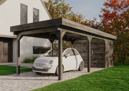 Carport individuel Alpholz Henri Gris