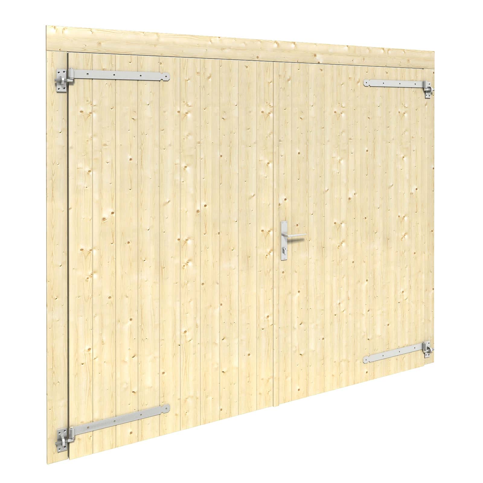 Abris jardin bois Garage Double Palmako 595x530cm avec porte