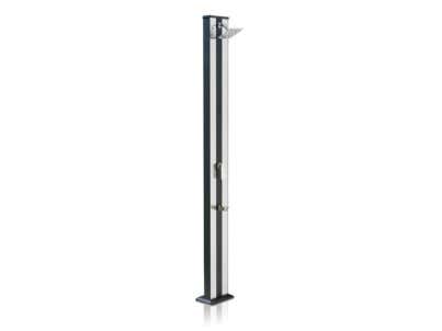 Douche solaire en aluminium Luxe 38 L - avec robinet à pied
