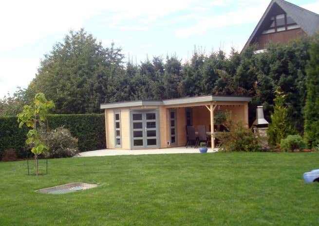 Photo du client: Abri de jardin pentagonal Lindau-40 avec annexe