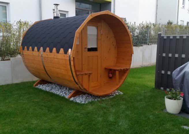 Photo du client: Sauna tonneau FinnTherm Sam