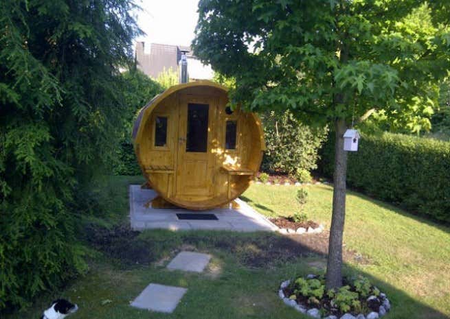Photo du client: Sauna tonneau Max FinnTherm