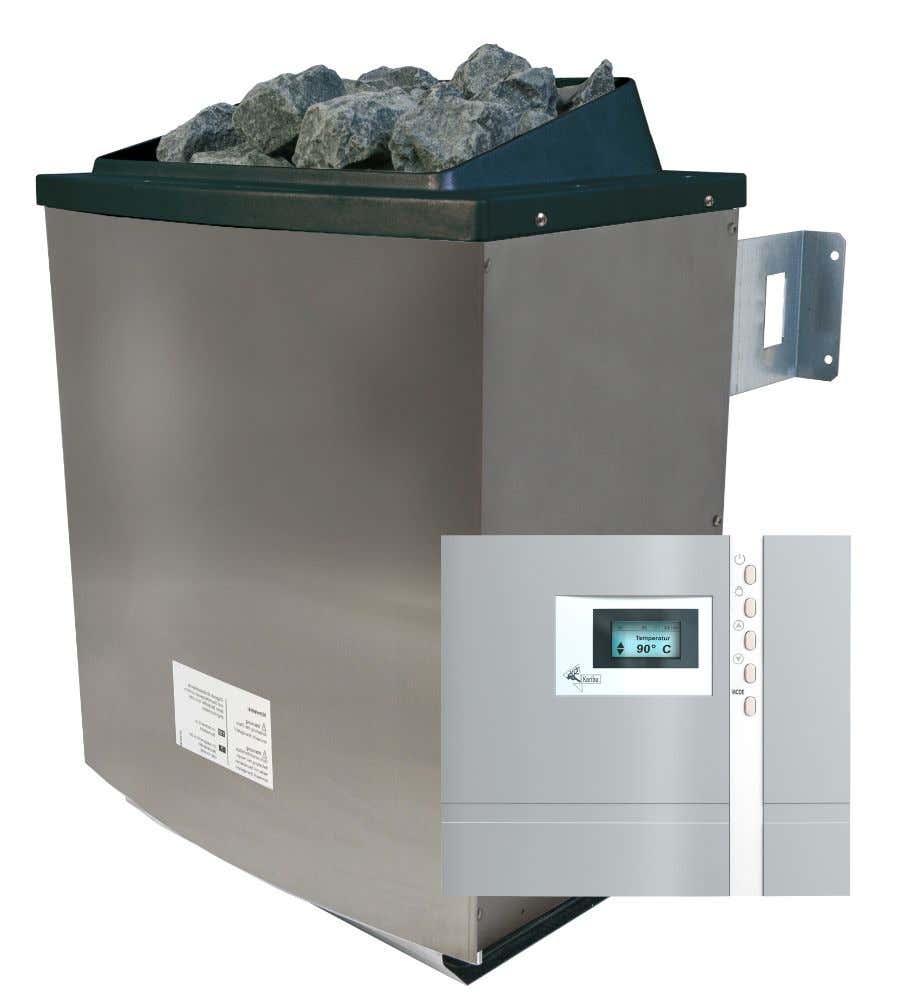 Poêle à sauna 9 kW en acier inoxydable SET avec strg. finlandais Premium Karibu