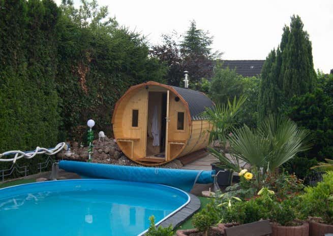 Photo du client: Sauna tonneau Max FinnTherm
