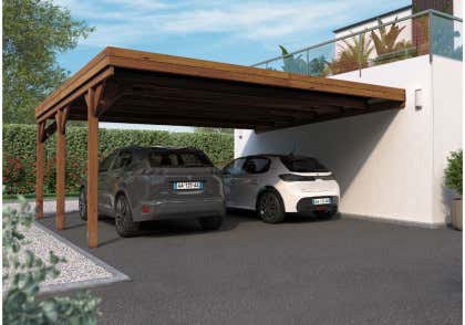 Alpholz Victor dubbele aangebouwde carport