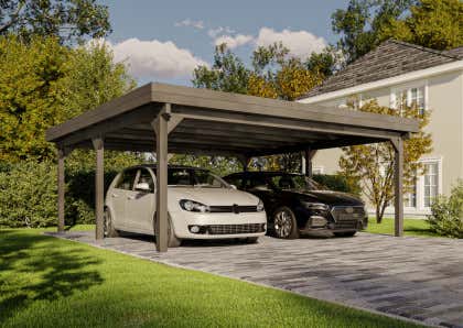 Alpholz double carport Olaf Gris