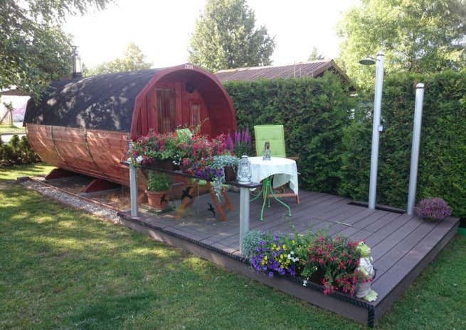 Photo du client: Sauna tonneau Max FinnTherm