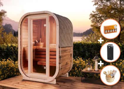 Complete saunaset Barrelsauna Ellipso S