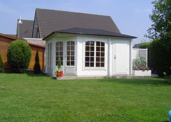 Photo du client: Abri de jardin pentagonal Josephine-40 avec extension