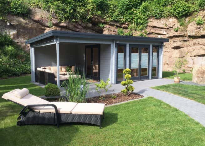 Photo du client: Abri de jardin Corse avec toit plat 44 ISO