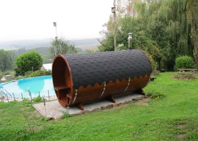 Photo du client: Sauna tonneau Max FinnTherm