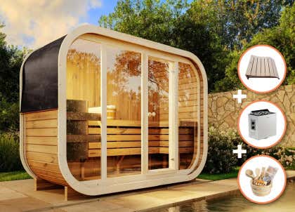 Complete saunaset Barrelsauna Ellipso L