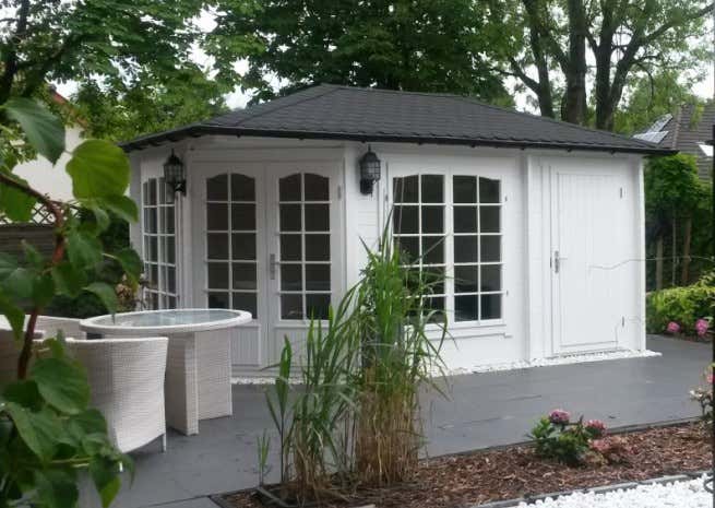 Photo du client: Abri de jardin pentagonal Josephine-40 avec extension