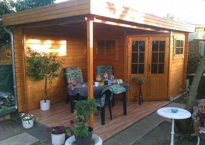 Photo du client: Abri de jardin pentagonal Mosel-28 toit plat