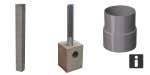 Set eco poteaux fixes pour la mise en place de F-GD en béton