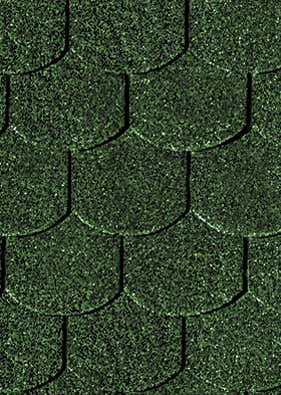 Bardeaux verts foncés à tuiles plates Karibu