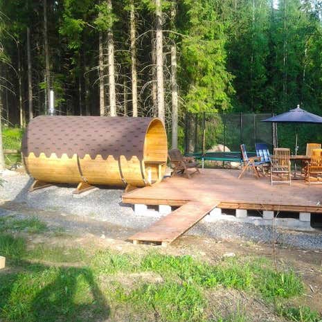 Photo du client: Sauna tonneau Max FinnTherm