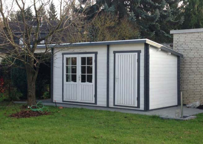 Photo du client: Abri de jardin Maria toit en pente avec annexe