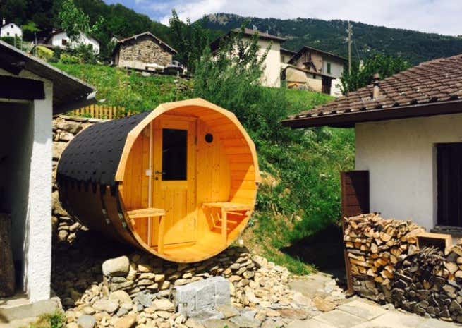 Photo du client: Sauna tonneau Max FinnTherm