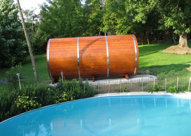 Photo du client: Sauna tonneau Max FinnTherm