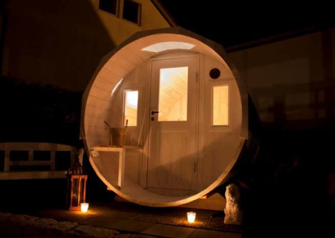 Photo du client: Sauna tonneau Max FinnTherm