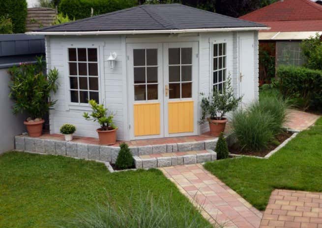 Photo du client: Abri de jardin pentagonal modèle Rhein ISO