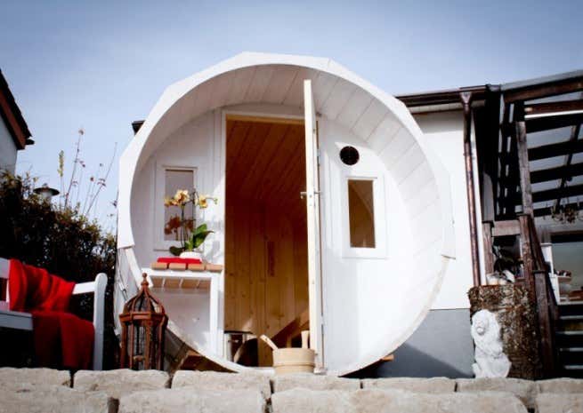 Photo du client: Sauna tonneau Max FinnTherm