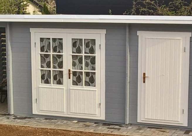 Photo du client: Abri de jardin Maria toit en pente avec annexe
