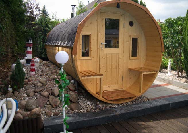 Photo du client: Sauna tonneau Max FinnTherm