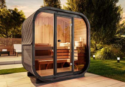 Sauna tonneau FinnTherm Ellipso M - Noir