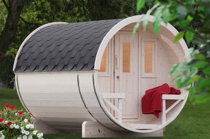 Barrel Sauna Barrel Sauna Barrel Sauna Glaze Couleur Blanc