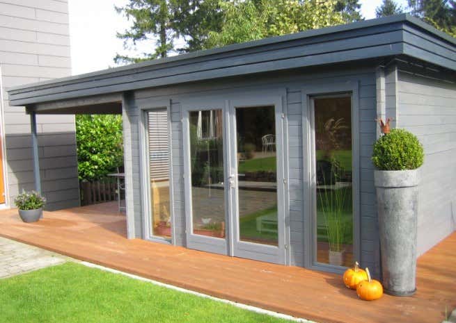 Photo du client: Abri de jardin Corse avec toit plat 44 ISO