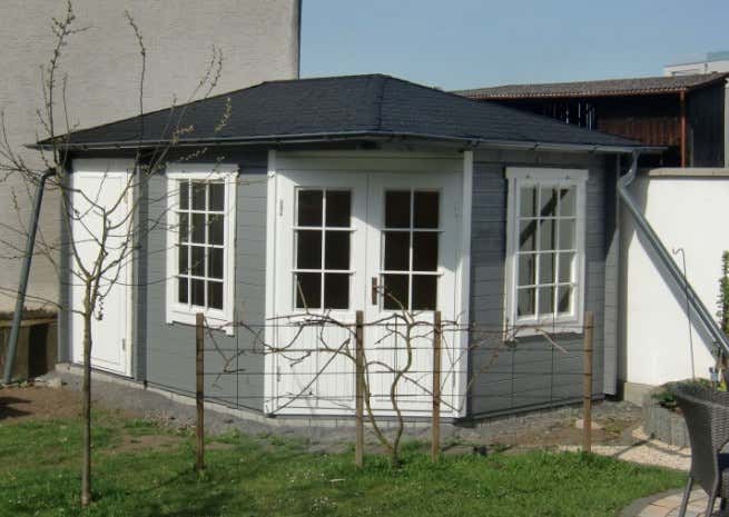 Photo du client: Abri de jardin pentagonal modèle Rhein ISO
