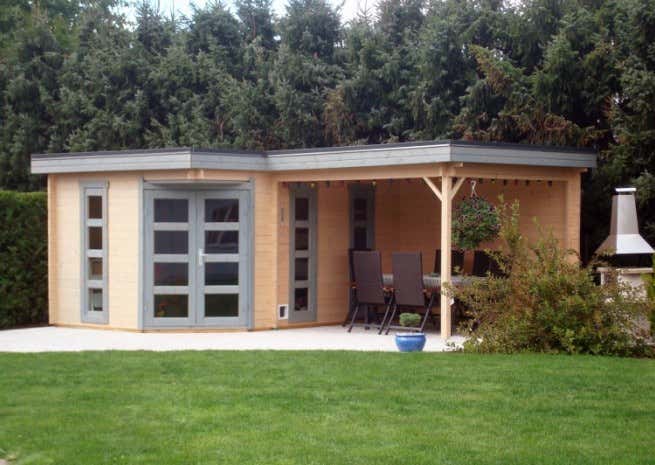Photo du client: Abri de jardin pentagonal Lindau-40 avec annexe