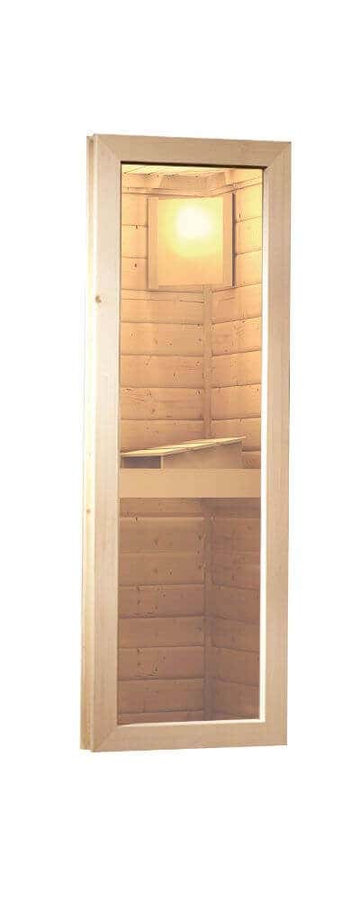 Fenêtre de sauna 40 verre clair, finition naturelle
