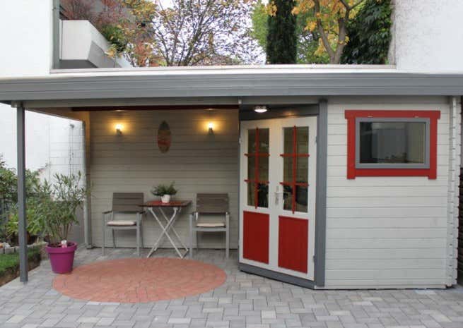 Photo du client: Abri de jardin pentagonal Mosel-28 toit plat
