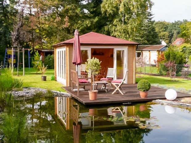 Photo du client: Abri de jardin Sunshine ISO avec grande porte-fenêtre
