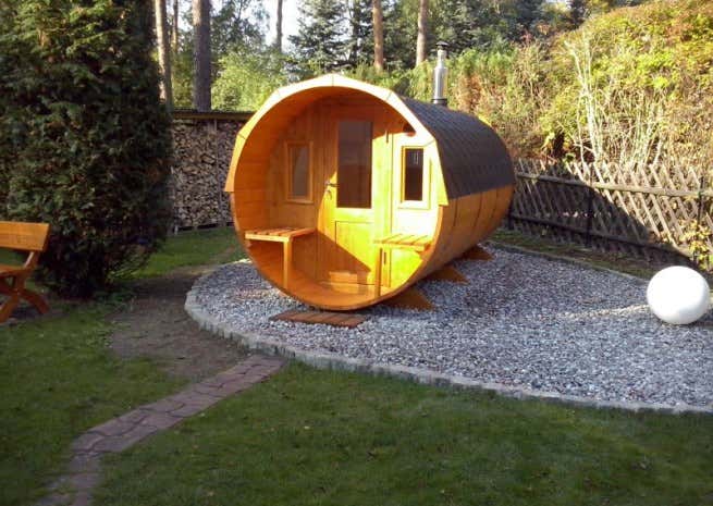 Photo du client: Sauna tonneau Max FinnTherm
