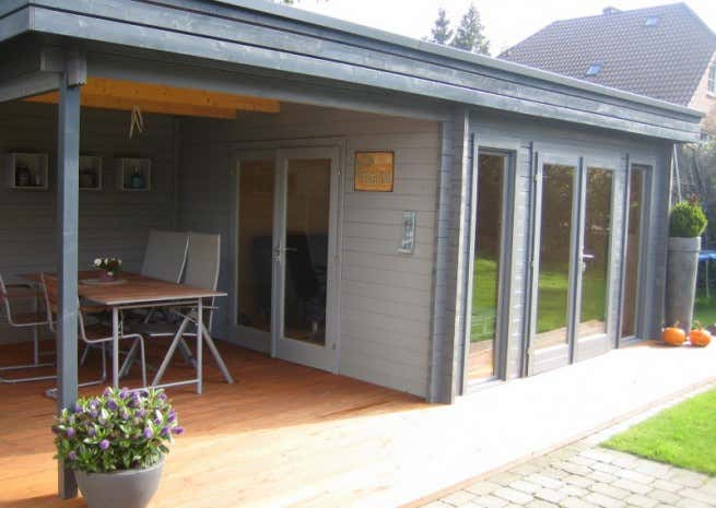 Photo du client: Abri de jardin Corse avec toit plat 44 ISO