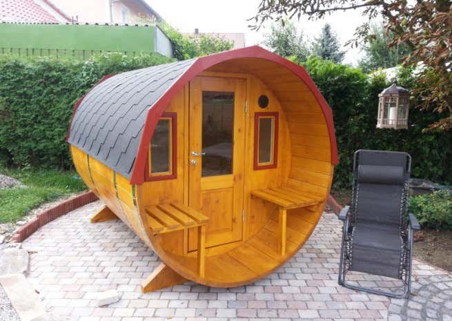Photo du client: Sauna tonneau Max FinnTherm