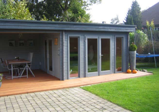 Photo du client: Abri de jardin Corse avec toit plat 44 ISO